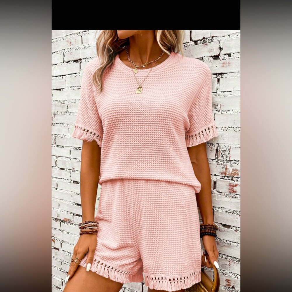 Knit 2 piece Set Blush